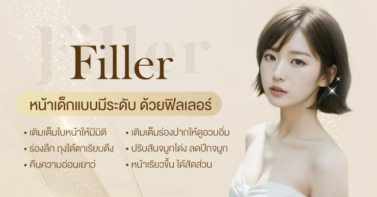 หน้าเด็กแบบมีระดับ ด้วยFiller