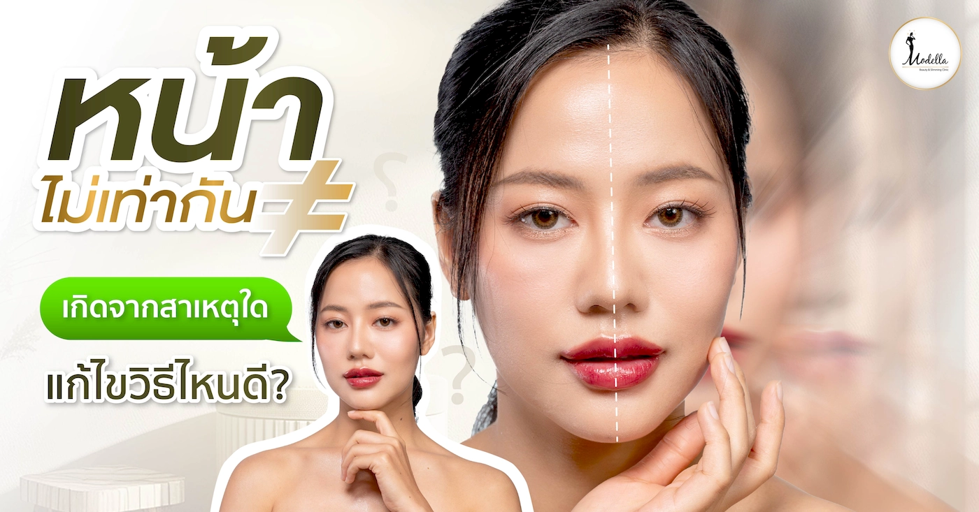 หน้าไม่เท่ากัน เกิดจากสาเหตุใด แก้ไขวิธีไหนดี?
