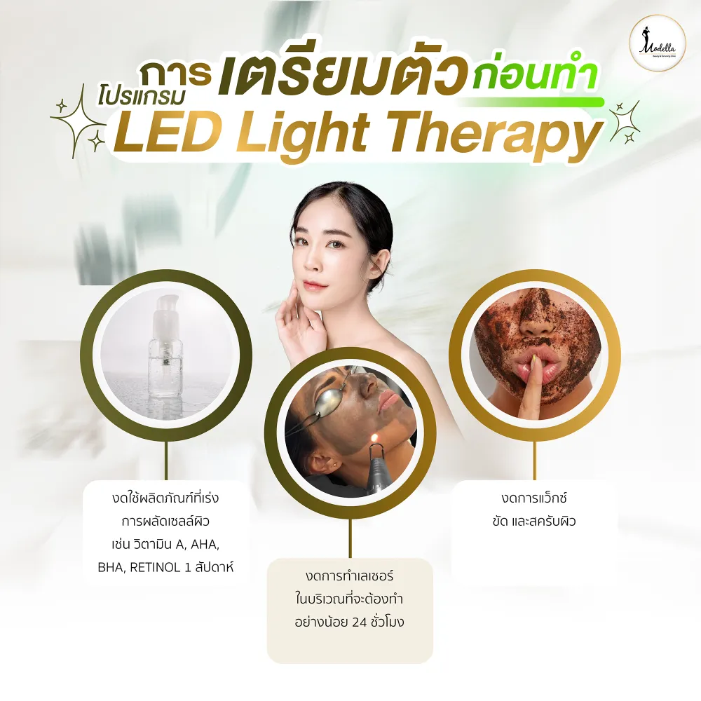การเตรียมตัวก่อนทำโปรแกรมฉายแสง LED Light Therapy