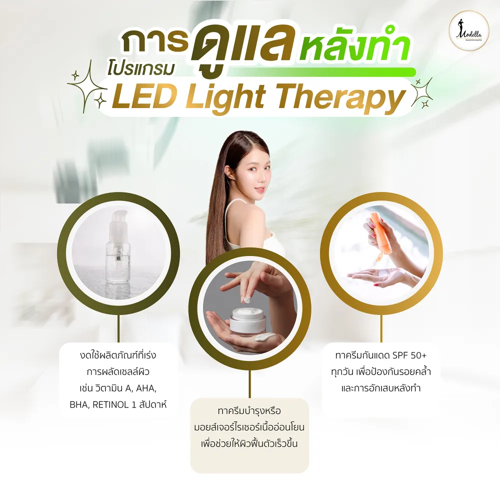 การดูแลหลังทำ โปรแกรม LED Light Therapy