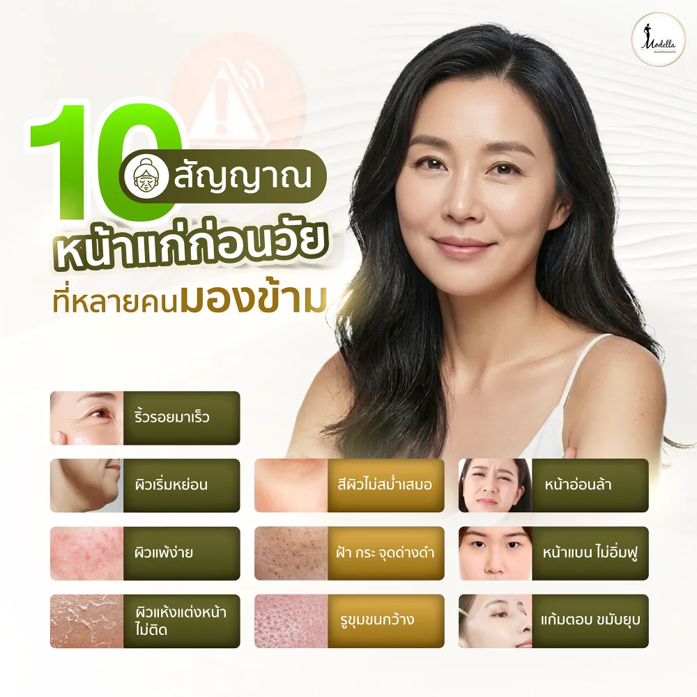 10 สัญญาณหน้าแก่ก่อนวัยที่หลายคนมองข้าม